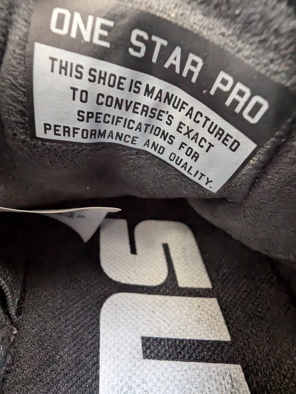 Converse One Star Pro Ox Skate Shoes Suede Black White Men 10 Women 11.5 159579C - Picture 9 of 13